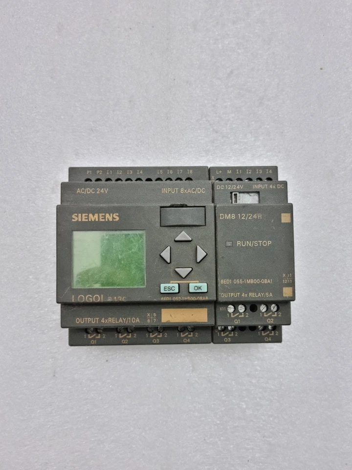 Siemens 6ED1052-1HB00-0BA6 Logo With 6ED1055-1MB00-0BA1 Expansion Module (Used)
